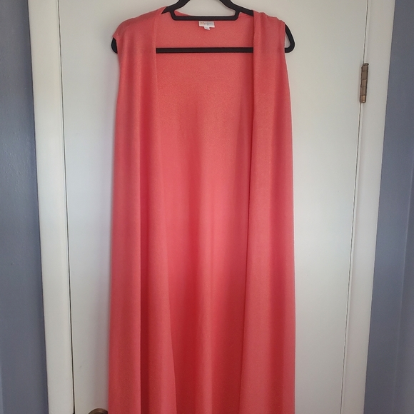 LuLaRoe Joy Vest Coral Med - Picture 9 of 11
